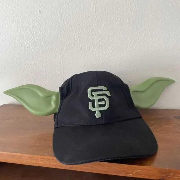 San Francisco Giants Yoda Cap SF Hat 2024 Star War Lucas Films Black Green *READ - Picture 1 of 8